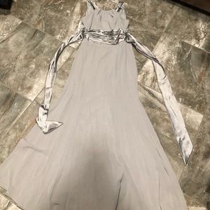 Grey/silver A-line formal gown